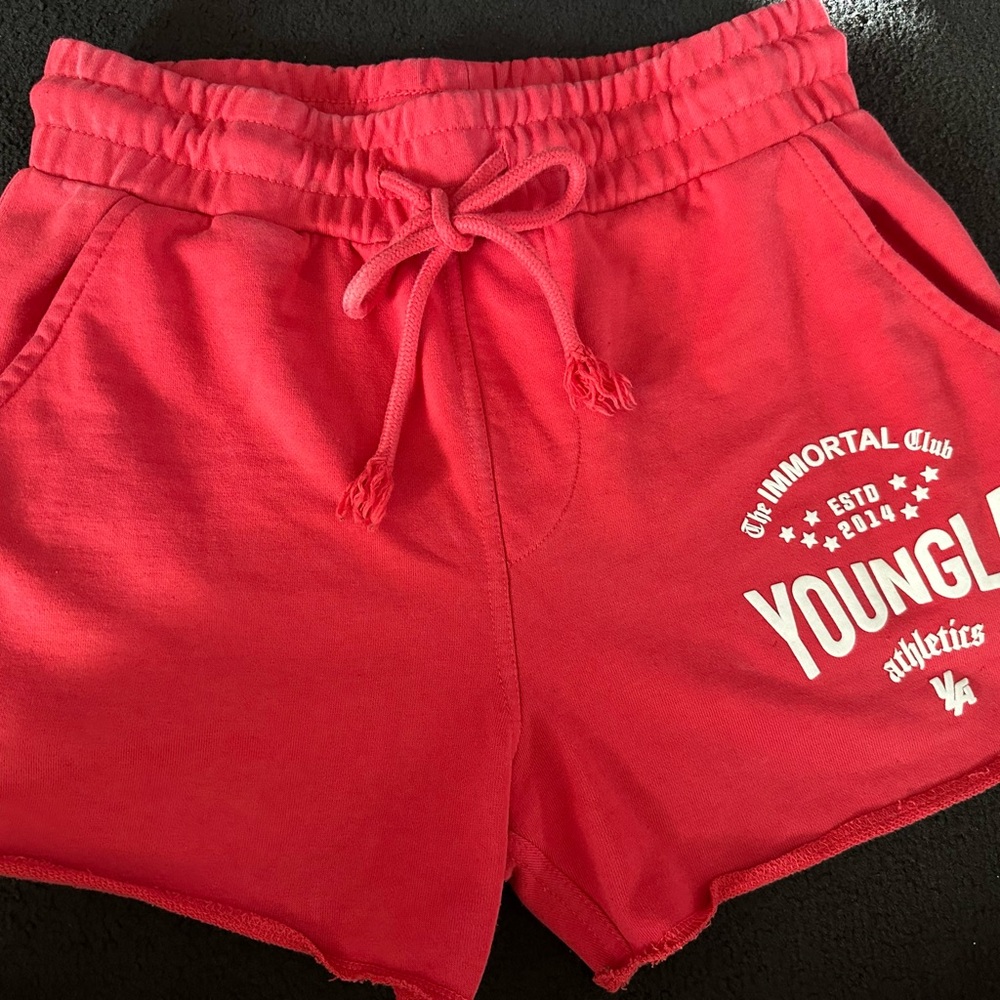 YoungLA men’s Vibrant Red Athletic Shorts